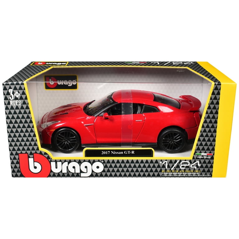 BBurago 2017 Nissan GT-R R35 Red 1:24 Scale Diecast Model Car with