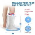 thumbnail image 2 of Waterproof Foot Cover for Shower Adults with Non-Slip Bottom, Reusable Watertight Foot Ankle Cast Protector for Foot Surgery Casts Bandages Wounds Dressing, 2 of 8