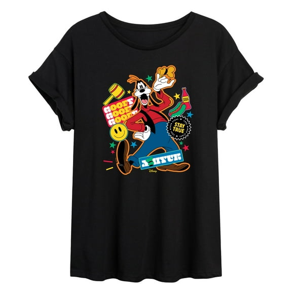Disney - Goofy Sticker Look - Women's Oversized T-Shirt