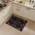 thumbnail image 2 of ODIKA 3'x5' Washable Throw Rug Stain Resistant, Low Profile, Non-Slip Mens Web Men Abstract Maze Motifs Graphic Panel Border Webs Wevs for Entryway, Kitchen, Mudroom, 2 of 7