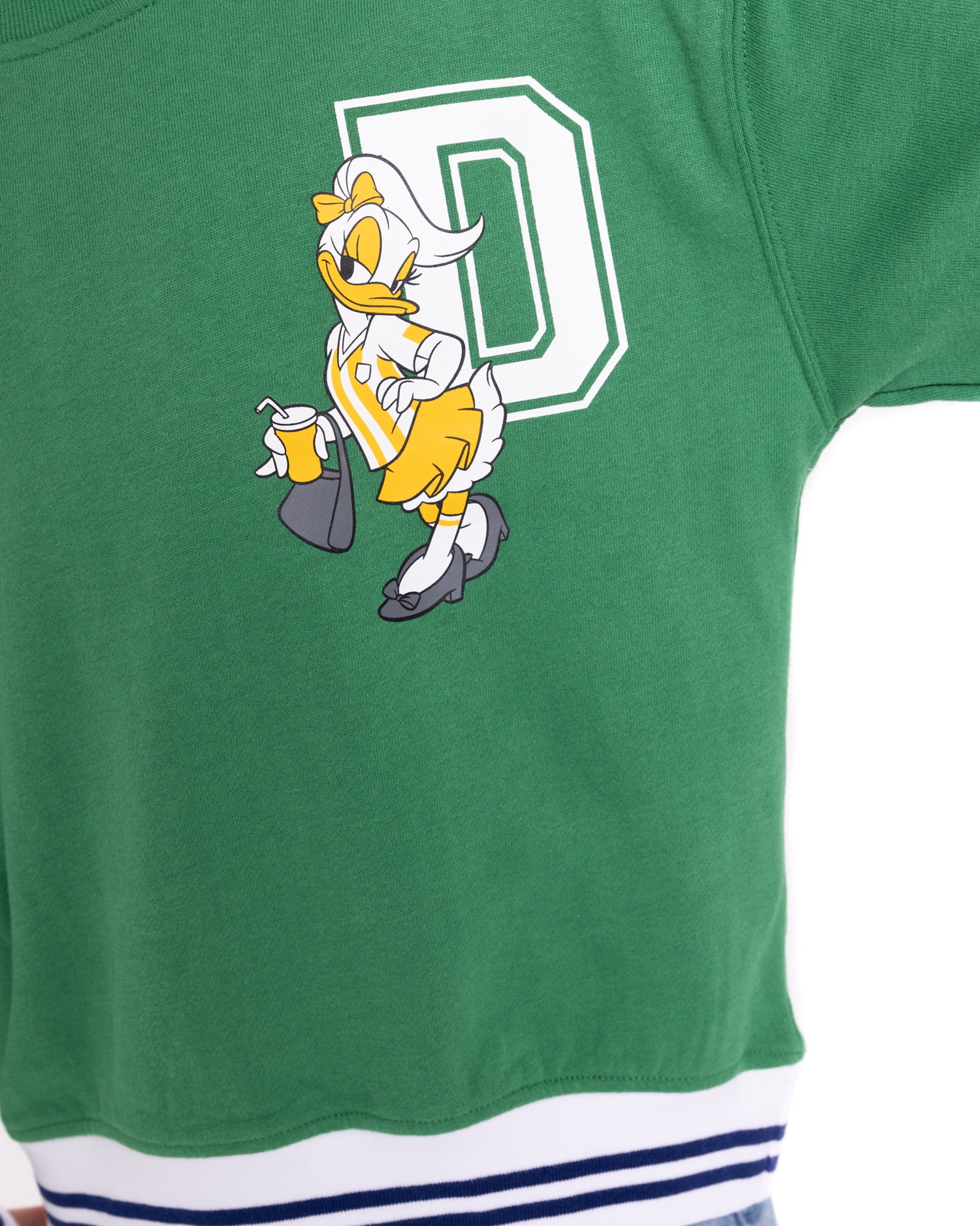 Minnie & Friends Girls’ Daisy Duck Front Back Graphic Sweatshirt, Sizes 4-16