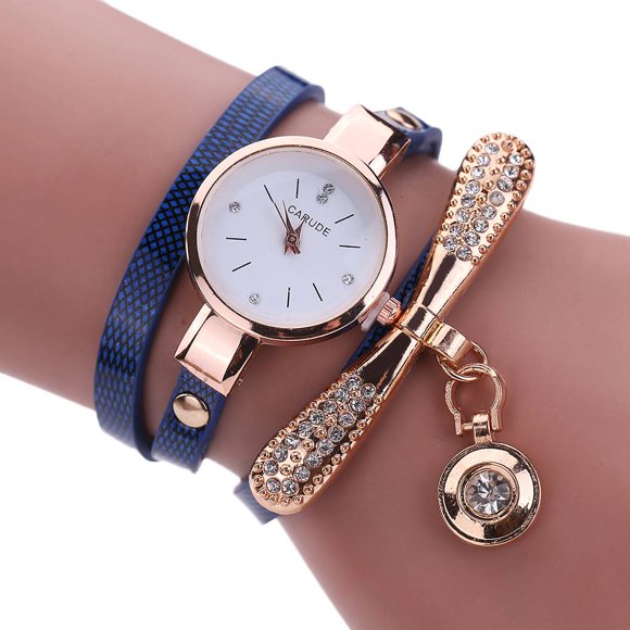 fastboy Twist Watchband Pendant Women Girl Watch Bracelet Quartz Round Casual Alloy Watches Wristwatch