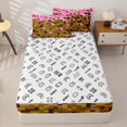 thumbnail image 4 of Erosebridal Retro Pixel Geometric Zipper Full Size Comforter Sets with Fitted Sheet and 2 Pillowcases,Video Gaming Pattern Zipper Bedding Set For Boys,Gamepad Reversible,4pcs, 4 of 7