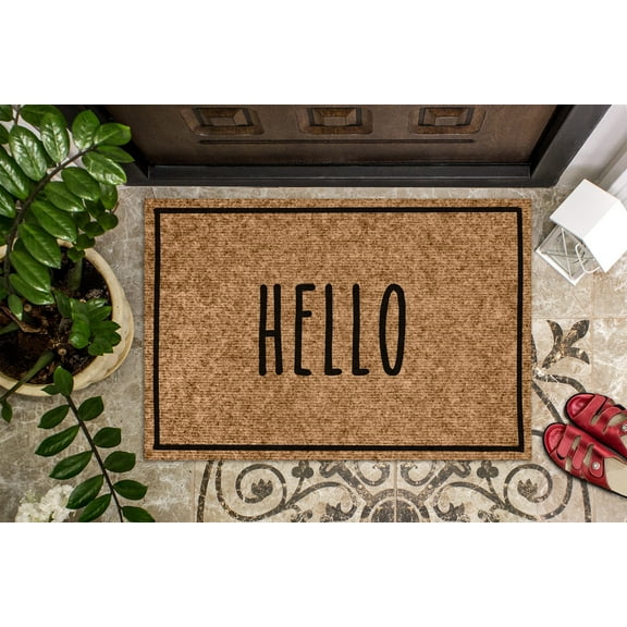 Skinny Text Hello Mat | Custom Doormat | Funny Doormat | Welcome Mat | Funny Door Mat | Funny Gift | Home Doormat | Home Decor | Front Door