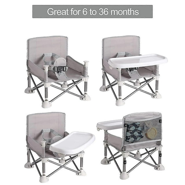 Portable baby seat for travel| Compact folding with straps for indoor/outdoor use| Great for camping, beach - girls