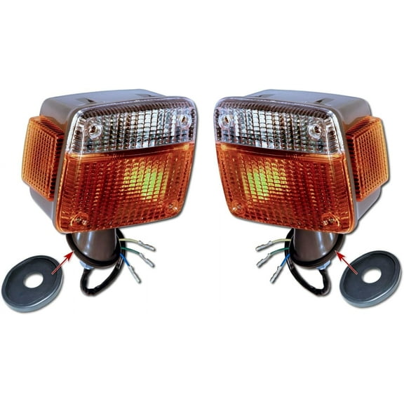 Front Turn Signal Lights w/Halogen Bulbs - Replacement Lamps Compatible with Toyota Land Cruiser FJ40 FJ45 BJ40 BJ45, 1975 to 1984