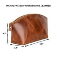 thumbnail image 7 of Luxury Genuine Leather Cosmetic Makeup Bag – Stylish Travel Organizer Clutch for Women with Zipper Pouch for Beauty & Toiletry Essentials (Avanza Rustic), 7 of 7