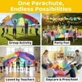 thumbnail image 4 of GSi Kids 12 Ft Rainbow Play Parachute with Handles – Cooperative Play Toy for Group Activities, Outdoor Games & Classroom Fun, 4 of 6