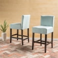 thumbnail image 6 of Noble House Lopez Fabric Counter Stool in Light Blue (Set of 2), 6 of 21