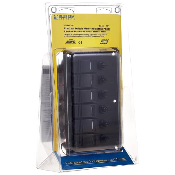 Panel de disyuntores Blue Sea Systems 8373 de 6 posiciones