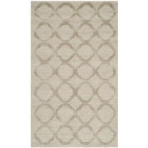 Martha Stewart Quatrefoil Mist Silk/ Wool Rug (5'6 x 8'6)