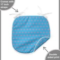 thumbnail image 4 of Blue and Pink Dining Chair Pad, Symmetric Simplistic Retro Pattern with Tiny Petals, Water Resistant Pillow with Straps for Kitchen Seats, 8 Pieces Set, Pink Deep Sky Blue, by Ambesonne, 4 of 5