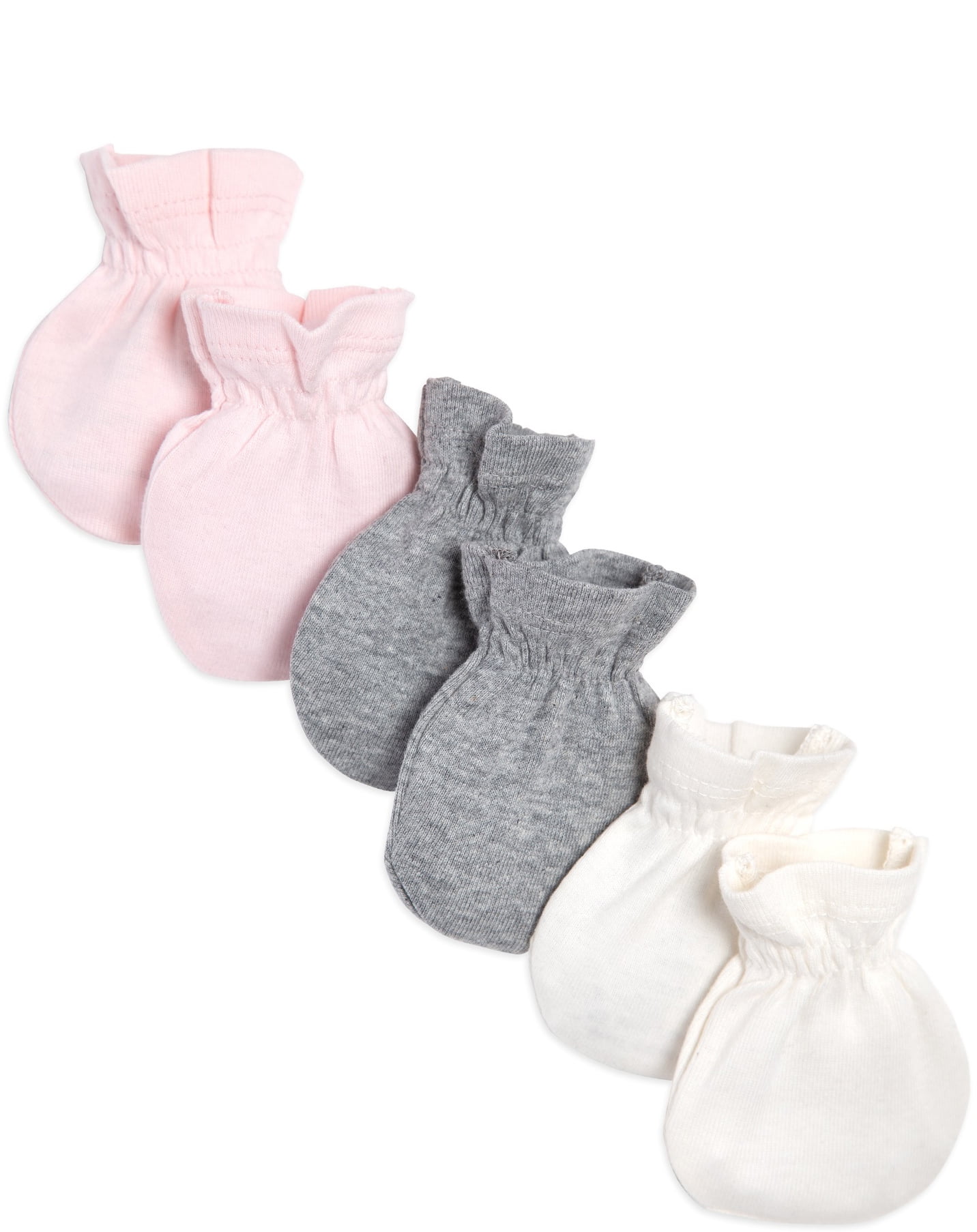 Burt's Bees Baby Organic Baby Girl Newborn Scratch Mittens, 3Pack