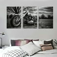 thumbnail image 3 of ONETECH Posters Retro Motorcycle Poster Black and White Outdoor Cool Car Poster Racing Pictures Canvas Wall Art for Living Room Bedroom Office Kitchen Decor 12''x16''X3 Panels, 3 of 4