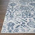 thumbnail image 2 of Couristan Calinda Marlowe Area Rug, Steel Blue- Ivory, 2' x 3', 2 of 7