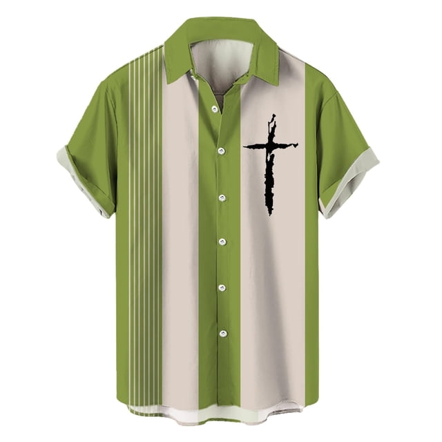 DGMIOCS Chemise Respirante pour Homme Coupe Ajustée Résistante aux Plis Chemise Décontractée Vert m