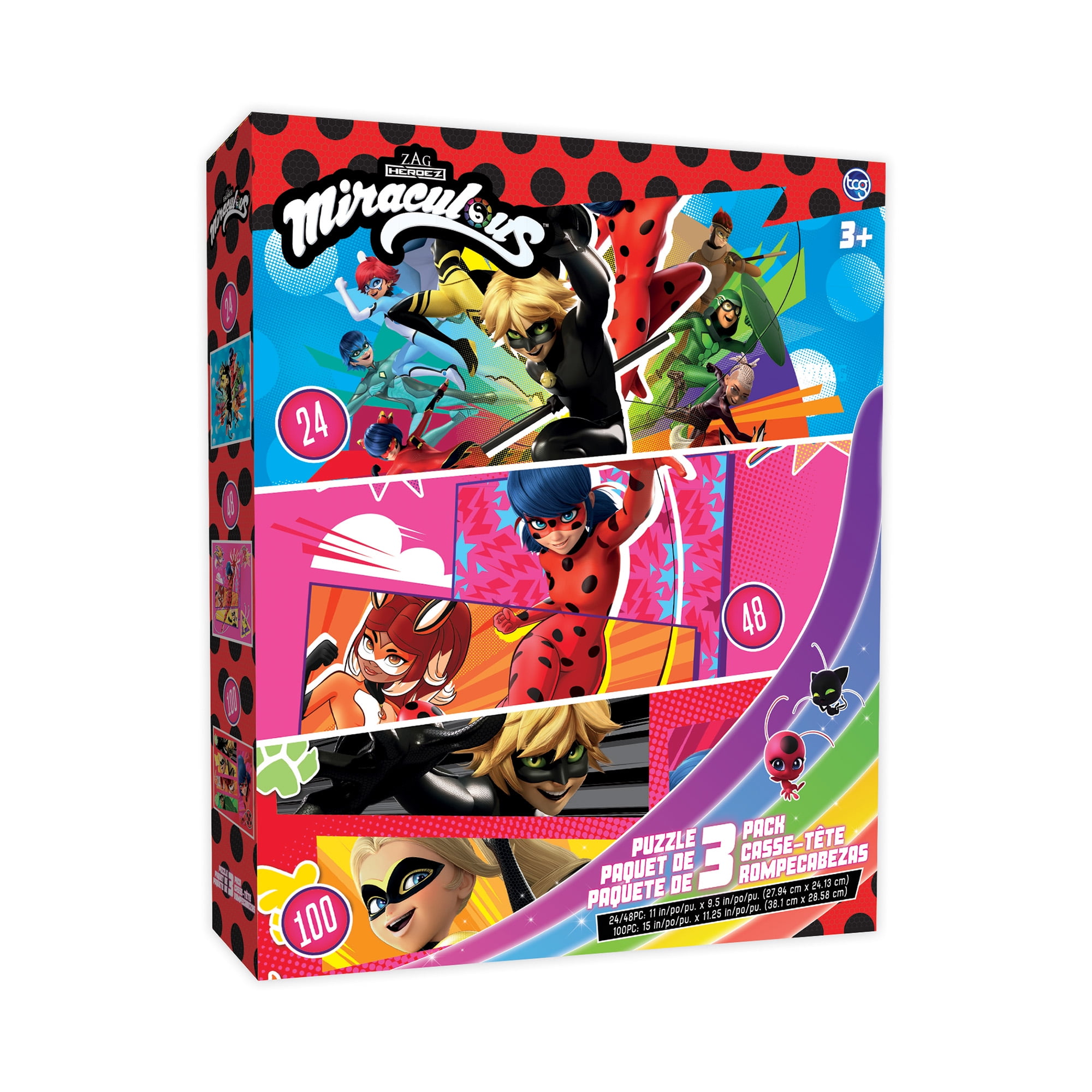 Sure-Lox Miraculous Ladybug Kids Floor Puzzle Featuring Lady & Cat