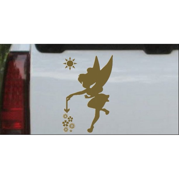 Tinkerbell Making Flowers Grow Car or Truck Window Decal Sticker