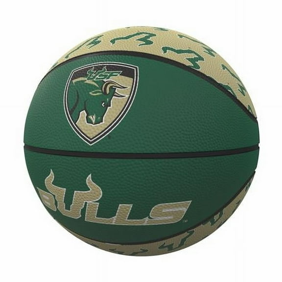 Logo Brands 211-91MR-1 South Florida Repeating Logo Mini-Size Rubber Basketball