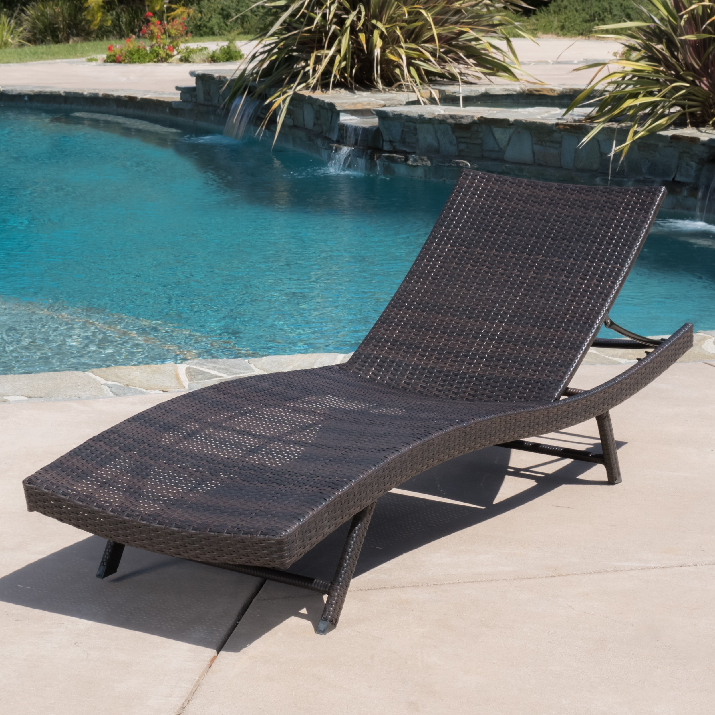 Anthony Wicker Chaise Lounger Set, Multibrown