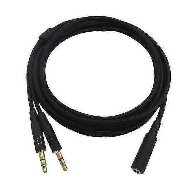 3.5mm Universal 2 in 1 Gaming Headset Audio- Extend Cable For HyperX Cloud II/Alpha-/Cloud Flight/Core Headphone Edition