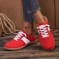thumbnail image 5 of IEMIEMIEM Backless Trainers for Women Slip-On Mule Sneakers Breathable Open Back Lace-Up Casual Walking Shoes Retro Tennis Shoes 8 wide, 5 of 6