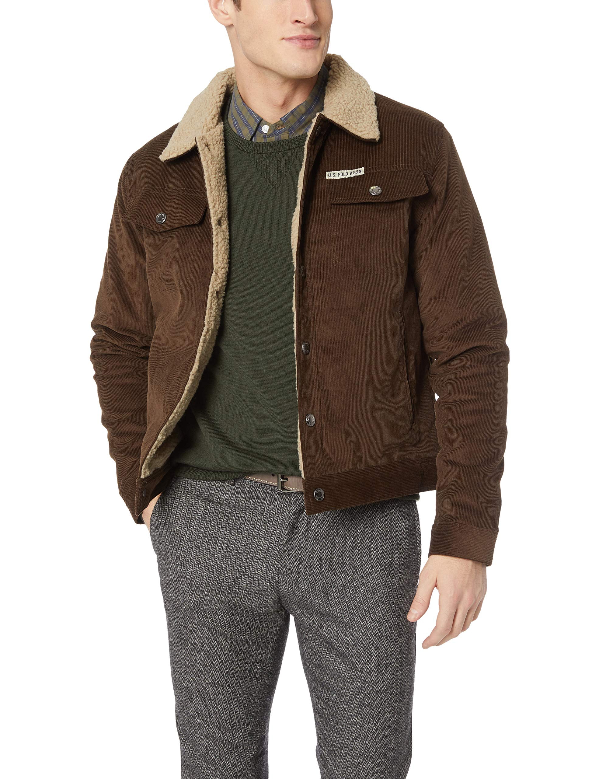 Mens Sherpa-Lined Corduroy Jacket XL - Walmart.com - Walmart.com