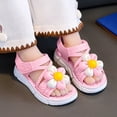 thumbnail image 4 of Spazoro Toddler to Little Girls Sandals Shoes, Flower Rubber Sole Non-Slip Open Toe Summer Slingback Princess Sandals Pink Size 13.5, 4 of 6
