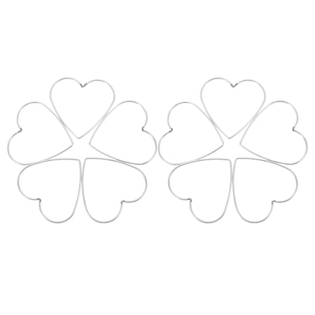 Hemoton 10pcs Metal Heart Frame Metal Dream Catcher Rings Heart Catcher Ring Macrame Hoop for DIY Crafts Wedding Wreath Wall Hanging Decor