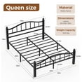 thumbnail image 4 of Metal Queen Bed Frame, Noise-Free Design & Underbed Storage Heavy Duty Queen Size Bed Frames with Headboard No Box Spring Needed/Tool-Free Assembly, 4 of 9