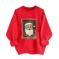 thumbnail image 5 of Uootdi Gift Christmas Sweatshirt for Women Cute Santa Claus Print Graphic Pullover Sweaters Winter Clothing for Women, 5 of 6