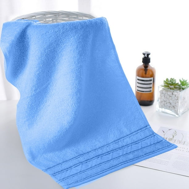 Juego de Toallas de Baño de Algodón | 33 X 75 Cm, Extragrandes y Absorbentes | Suaves y Resistentes para El Hogar, El Gimnasio o El Spa | Incluye 1 Toalla En Azul, Rosa, Blanco o Marrón