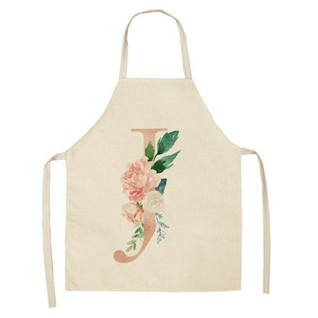 

didaw Letter A to Z Alphabet Pattern Kitchen Apron Sleeveless Cooking Cleaning Tools