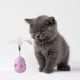 thumbnail image 3 of Juguete dispensador de golosinas para gatos con pluma, interactivo, evita que se vuelque, alimentador lento para gatos, bola de rompecabezas, rosa y morado, 3 of 10