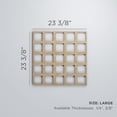 thumbnail image 3 of Ekena Millwork 23 3/8"W x 23 3/8"H x 1/4"T Large Manchester Decorative Fretwork Wood Wall Panels, Red Oak, 3 of 18