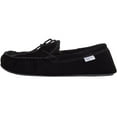 thumbnail image 5 of SNUGRUGS Men's Rubber Sole Suede Sheepskin Moccasin Slippers - Black - US 14, 5 of 7