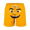 thumbnail image 4 of ITSAME Boys Swim Trunks, Elastic Waist Loose Fit Cute Expression Print Summer Fashion Quick-Dry Beach Shorts Orange 7T, 4 of 6