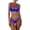 Blue, variant on Women's Solid Scoop Neck Push Up Padded Brazilian Thong Bikini Swimsuit Bathing Suit