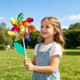 Chmadoxn 22.4 Inch Colorful Garden Pinwheel, Multicolor Outdoor Wind ...
