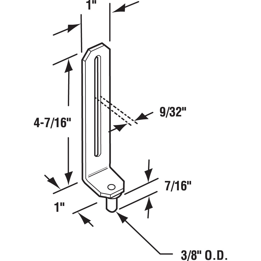 PrimeLine MP6616 BiFold Door Bottom Guide Nylon/Steel Pack of 2 2