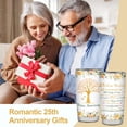 thumbnail image 5 of 25th Anniversary Wedding Gifts, 25 years Anniversary Tumbler Gift Ideas for Couple Parents Friends, Silver 25th Anniversary Decorations Gifts for Her Him Husband Wife, 5 of 6