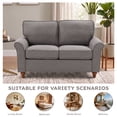 thumbnail image 2 of Bonzy Home 2-Pack 57'' Loveseat Sofa, 2-Seater Couch for Living Room, Comfy Upholstered Sofa Couch for Small Space, Apartment, Office, Gray, 2 of 8