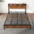 thumbnail image 6 of Full Size Bed Frame Charging Station with Charge Station,Metal Bed Frame with Headboard and Footboard,Easy to Assemble,No Box Spring Needed, 6 of 6