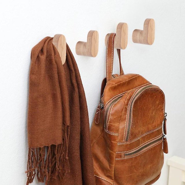 Ganchos De Pared De Madera, Ganchos De Madera Minimalistas Modernos Montados En La Pared, Perchero De Pared De Madera Natural, Clavijas De Madera Para Colgar Sombrero, Toalla, Bata, Bolsa (p