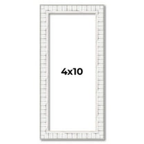 4x10 In Frame White Real Wood Picture Frame Width 0.75 inches | Interior Frame Depth 0.5 inches |