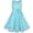 Turquoise, variant on Girls Dress Pink Rose Wedding Pageant Kids 4-5