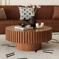 thumbnail image 5 of Tcbosik 31.5 inch Round Coffee Table, Rustic Tea Table, Center Table with Pedestal for Living Room, Natural Wood, 5 of 9