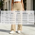 thumbnail image 3 of Ovbmpzd Ladies Yoga Pants Womens Wide-Leg Petite Khaki Leggings Casual Long High Waist Leggings,S, 3 of 6