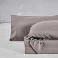 thumbnail image 6 of 3/4 Piece Bed Sheet Set 1800 Count Microfiber Deep Pocket Hotel Bed Sheet (Mocha, Queen), 6 of 16