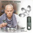 thumbnail image 4 of SUTENGDA Adaptive Utensils Set Stainless Steel Bendable Cutlery Set Anti Shake Adaptive Cutlery Tools with Rubber Handle for Adults Gray, 4 of 10